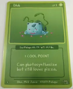Pokepu Blub (Bulbasaur) 2025 Cool Club Collection Mick Junco Pokemon Fan Art - Image 2