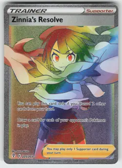 Zinnia's Resolve (Secret) Secret Rare SWSH07: Evolving Skies 225/203 Pokemon - Image 1