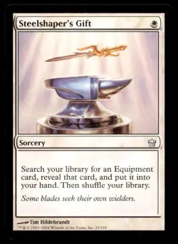 MTG Steelshaper's Gift LP Light Play Fifth Dawn [4140] - Image 1