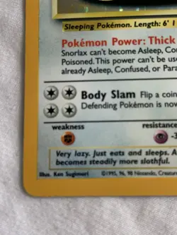 Vintage 1999 Pokemon *SNORLAX* #11/64 Jungle Set HOLO Rare! Unlimited! WOTC LP! - Image 4