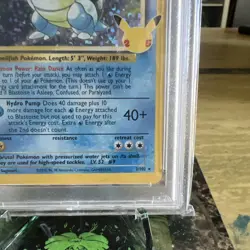 Pokemon Celebrations Blastoise Classic Collection Holo PSA 9 2/102 2021 TCG - Image 4
