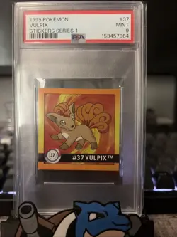 VINTAGE 1999 POKEMON Sticker Series 1 Vulpix-PSA 9 - Image 1