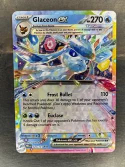 Glaceon ex 026/131 Holo Double Rare Prismatic Evolutions Pokemon Card NM - Image 1