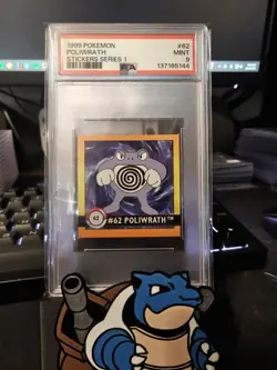 1999 Pokemon Artbox Sticker Series 1 Poliwrath- PSA 9 - Image 1