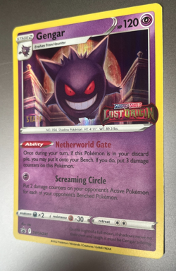 STAFF Gengar Prerelease Lost Origin SWSH241 Pokemon Holo Promo 2022 NM MINT - Image 2
