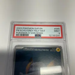 2023 Pokemon SVP EN Pokemon X Van Gogh #085 Pikachu With Grey Felt Hat PSA 9 - Image 2