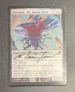 MTG - Emrakul, the Aeons Torn - Foil Rise of the Eldrazi Signed Mark Tedin - Image 1