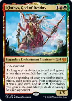 1x Klothys, God of Destiny NM-Mint, English Theros Beyond Death MTG Magic - Image 1