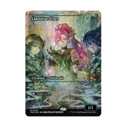 G2U WOTC Foundations Llanowar Elves Showcase Fracture Foil C Foil NM - Image 1