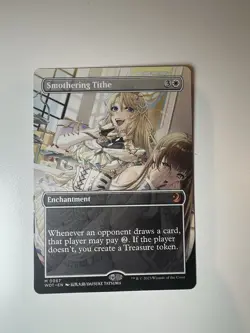 G2U Smothering tithe Anime Borderless English MTG Wilds of Eldraine NM - Image 1