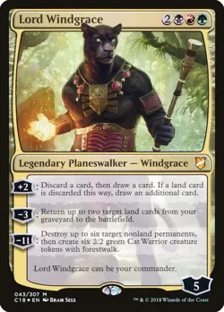 MTG FOIL Lord Windgrace - Commander 2018 #43 Lightly Played LP - Image 1