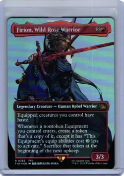 Firion, Wild Rose Warrior (Borderless) Foil 386 R FINAL FANTASY Near Mint FOIL - Image 1