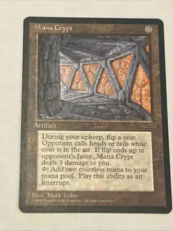 Magic the Gathering MTG 1995 English Mana Crypt Book Promo LP - Image 1