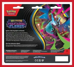 *Brand NEW*Pokemon TCG Mega Evolution Phantasmal Flames 3 Pack Blister Promo🤩 - Image 2