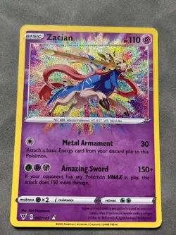 Zacian 82/185 SWSH Vivid Voltage Amazing Rare - Holo NM- Pokemon TCG 2020 - Image 1
