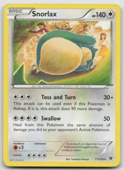 Snorlax 77/124 Rare Fates Collide Pokemon HP - Image 1