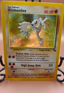 Pokemon Hitmonlee Fossil Rare 7/62 holo - Image 1