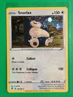 Pokemon TCG SWSH Cosmos Promo Snorlax #141/192 Cosmos Holo Rare - Image 1