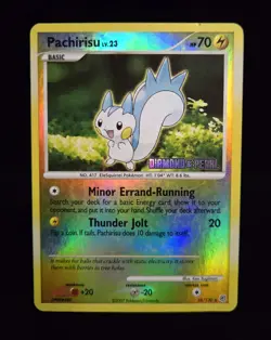 Pokemon TCG - PACHIRISU #35 - STAMPED REVERSE HOLO - BURGER KING PROMO 2007 - MP - Image 1