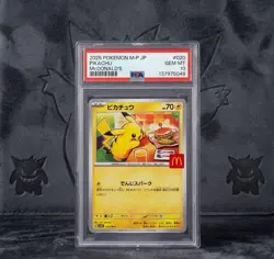 Pikachu PSA 10 GEM MT 020/M-P 2025 Japanese Promo Holo M-P Pokemon TCG - Image 2