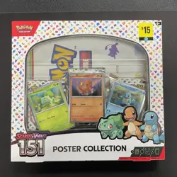 Pokemon 151 Poster Collection Box TCG Scarlet & Violet Kanto Series New Sealed - Image 1
