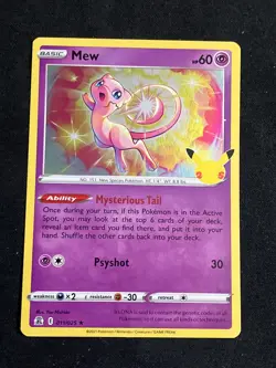 Mew 011/025 Holo Rare Pokemon 2021 Celebrations NM - Image 1