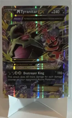 Pokemon M Tyranitar EX 43/98 XY Ancient Origins Full Art Mega Holo UR 240 HP - Image 1