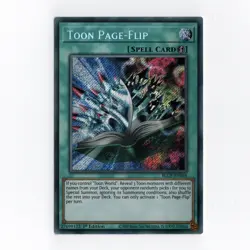 Toon Page-Flip - BLCR-EN068 - Secret Rare - 1st Edition - YuGiOh - Image 1