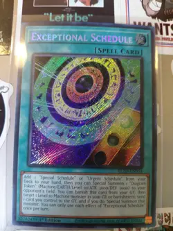 Exceptional Schedule 1st Edition Secret Rare BLZD-EN054 Yu-Gi-Oh! - Image 1