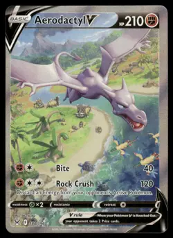 Pokemon Cards Aerodactyl V 180/196 Lost Origin Ultra Rare NM - Image 1