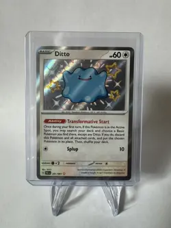 Ditto 201/091 SV: Paldean Fates Shiny Rare Holo Pokemon Card - Image 1