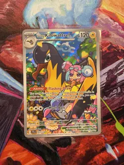 Iono's Kilowattrel 163/159 SV09 Journey Together IR Pokemon TCG Card - Image 1