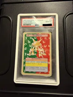 PSA 10 - 1997 Pokemon Japanese Topsun Alakazam No.065 Green Back Card - Image 1