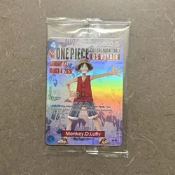 Bandai One Piece Card Game Monkey D. Luffy Promo Holo 5000 Power - Image 1