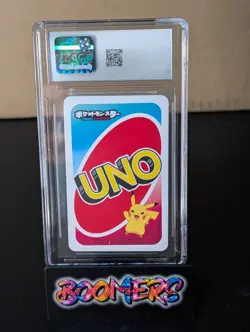 2021 Pokemon Playing Cards Pocket UNO Zamazenta 8 Green CGC 10 - GEM MINT - Image 2