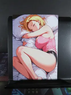 Android 18 Dragon Ball Custom Art Card NM Anime Waifu CCG Collectible - Image 1