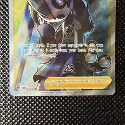 Pokemon TCG Allister Trainer Holo Full Art Rare Card 179/185 Vivid Voltage - Image 3