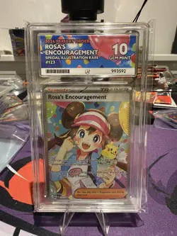 Rosa’s Encouragement ACE 10 SIR 123/088 Perfect Order Pokemon Card (Perfect Sub) - Image 1