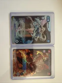 Azuki Trading Card Game Mizuki SR Alpha Card STT02-013 And Enrai AZK01-112 - Image 1