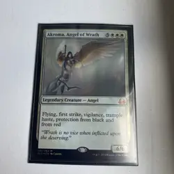MTG Akroma, Angel of Wrath Duel Decks: Divine vs Demonic 1/62 Foil Mythic. Mtg01 - Image 1