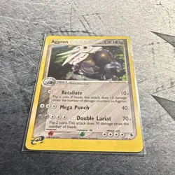 Pokemon TCG Aggron Holo Rare Card 17/109 EX Ruby & Sapphire 2003 110 HP Vintage - Image 2