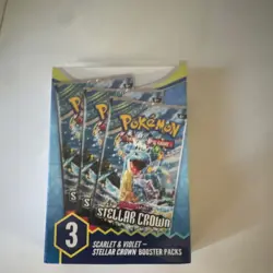 Pokemon TCG Scarlet & Violet Stellar Crown Booster Box English 3 Packs - Image 1