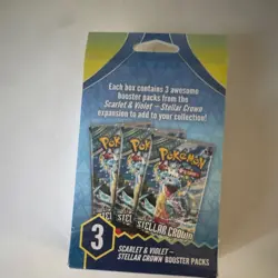 Pokemon TCG Scarlet & Violet Stellar Crown Booster Box English 3 Packs - Image 2
