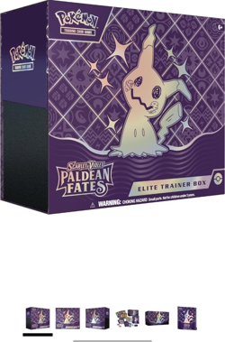 Pokemon Scarlet & Violet Paldean Fates Elite Trainer Box Mimikyu English Purple - Image 1