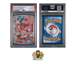 Pokemon Destined Rivals Arven's Greedent 205/182 AR PSA 10 Gem Mint - Image 1