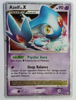 Azelf LV X 140/146 Legends Awakened Ultra Rare Holo Pokemon TCG (good condition) - Image 1