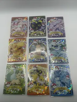 9 Card Chinese Mengka Pokemon Eeveelution Set Unlicensed CR Lot Umbreon Eevee + - Image 1