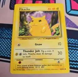 Pikachu 058/102 Base Set Regular 1999 Pokemon card - Image 3