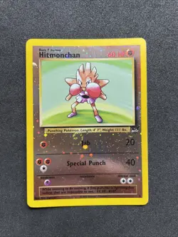 Pokemon Hitmonchan Best of Game *LP #2 Reverse Holo 2002 Promo Base Set Art - Image 1
