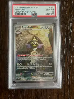 2023 POKEMON PAR EN-PARADOX RIFT ILLUSTRATION RARE #210 AEGISLASH PSA 10 - Image 1